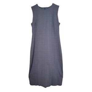 J. McLaughlin Sleeveless Blue Patterned Sheath Dress Women's Sz Small